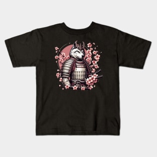 Wolf Samurai | Japanese Art | Cherry Blossom Kids T-Shirt